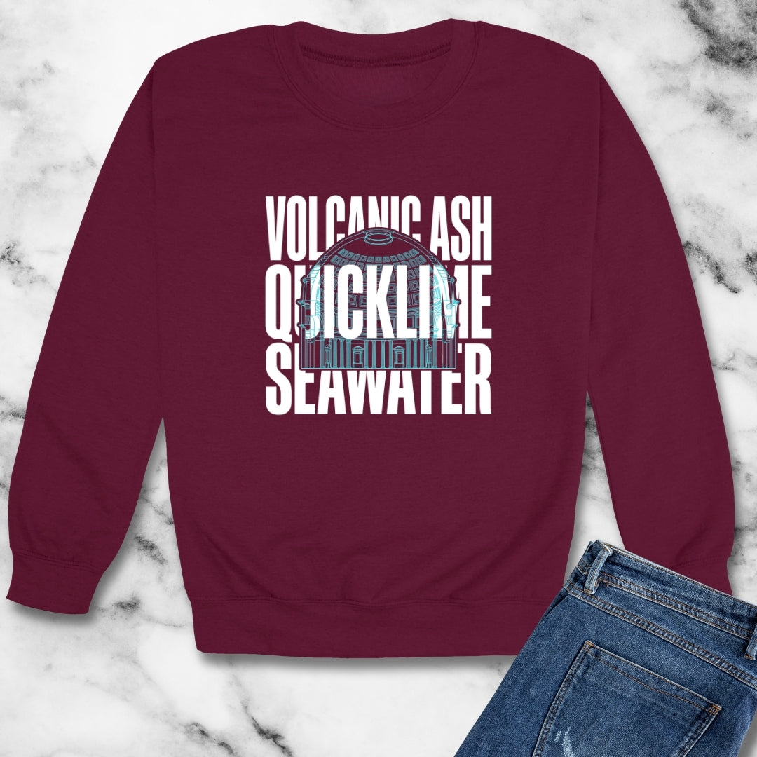 Roman Concrete Ingredients Unisex Heavy Crewneck Sweatshirt