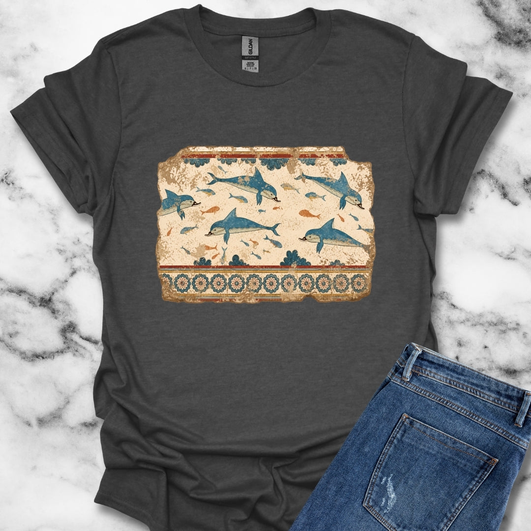 Minoan Dolphin Fresco Fragment T-Shirt