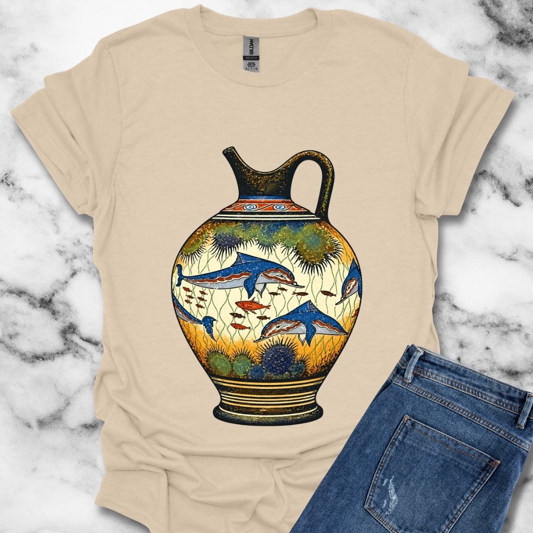 Minoan Dolphin Vase T-Shirt