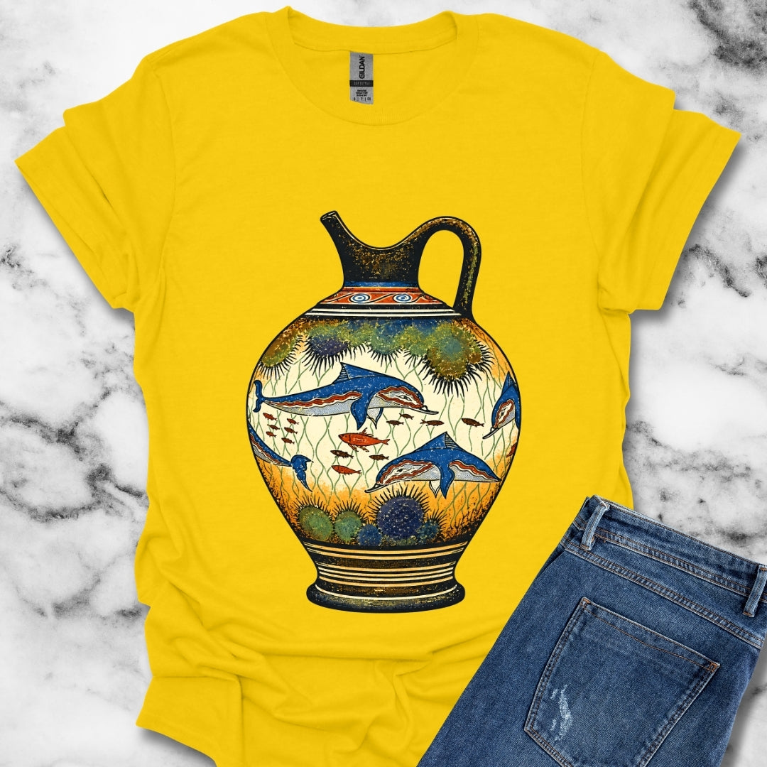 Minoan Dolphin Vase T-Shirt