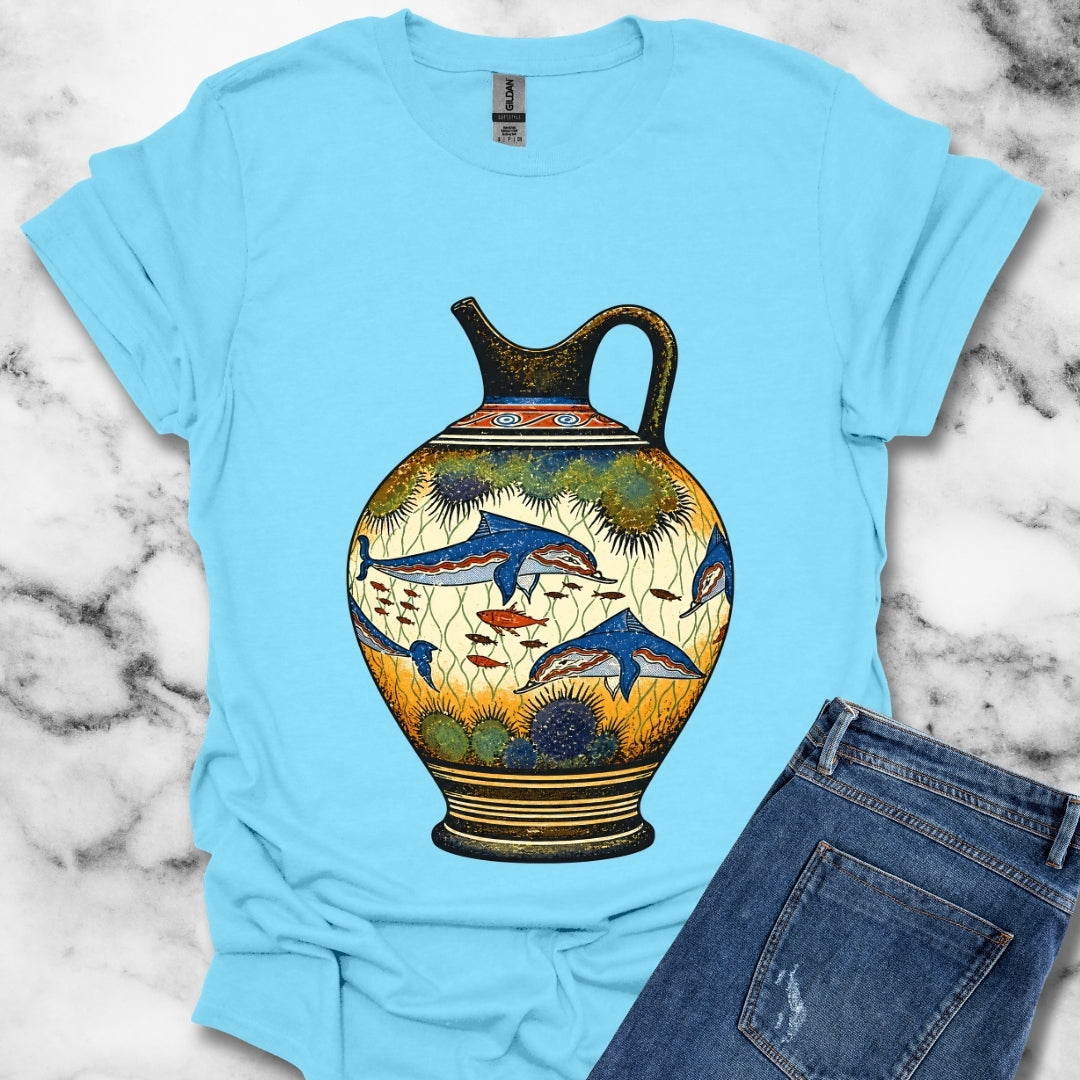 Minoan Dolphin Vase T-Shirt