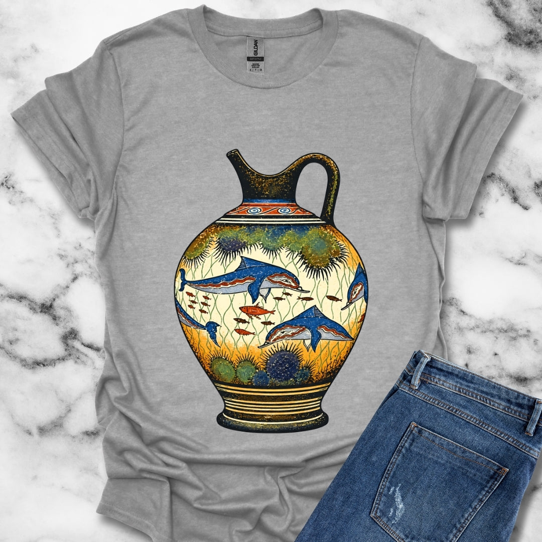 Minoan Dolphin Vase T-Shirt