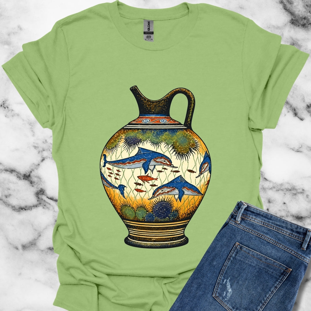 Minoan Dolphin Vase T-Shirt
