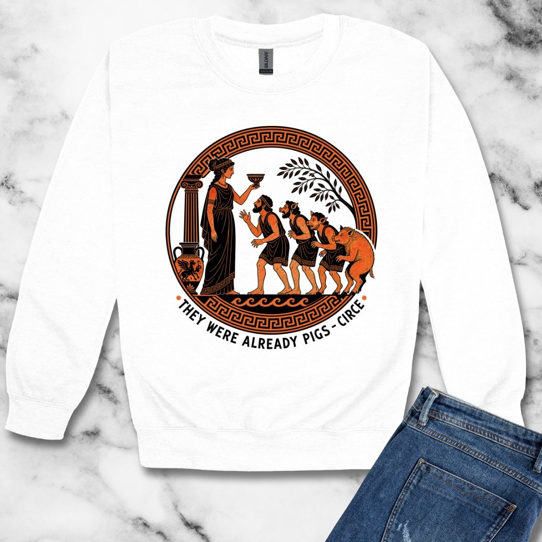 They Were Already Pigs Circe Unisex Heavy Crewneck Sweatshirt