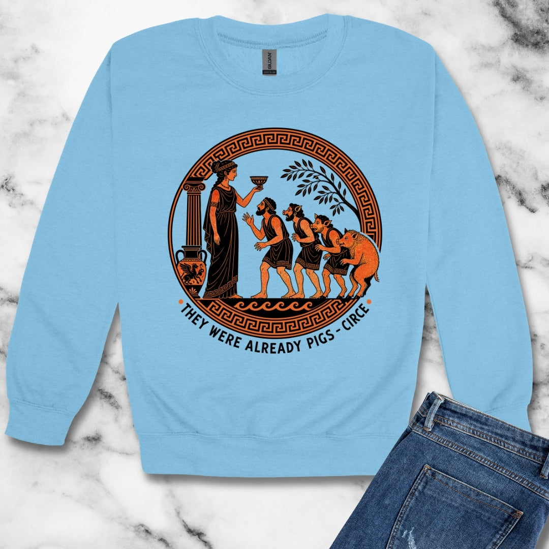 They Were Already Pigs Circe Unisex Heavy Crewneck Sweatshirt