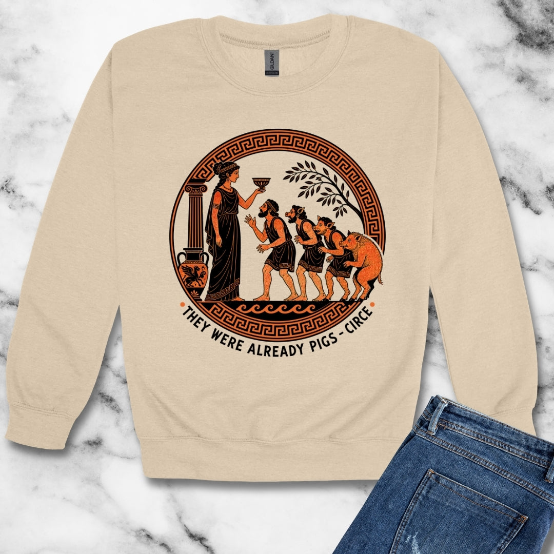 They Were Already Pigs Circe Unisex Heavy Crewneck Sweatshirt