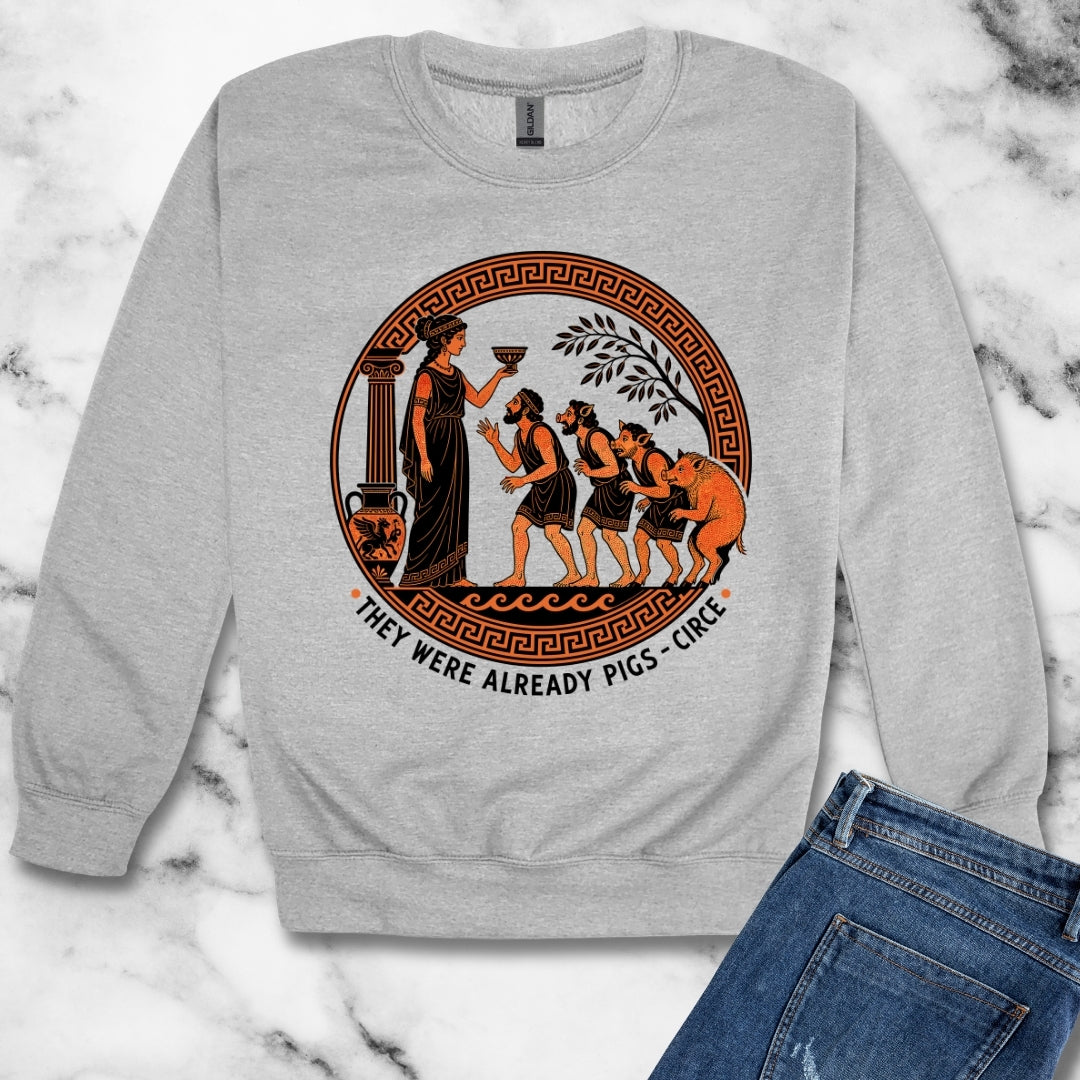 They Were Already Pigs Circe Unisex Heavy Crewneck Sweatshirt
