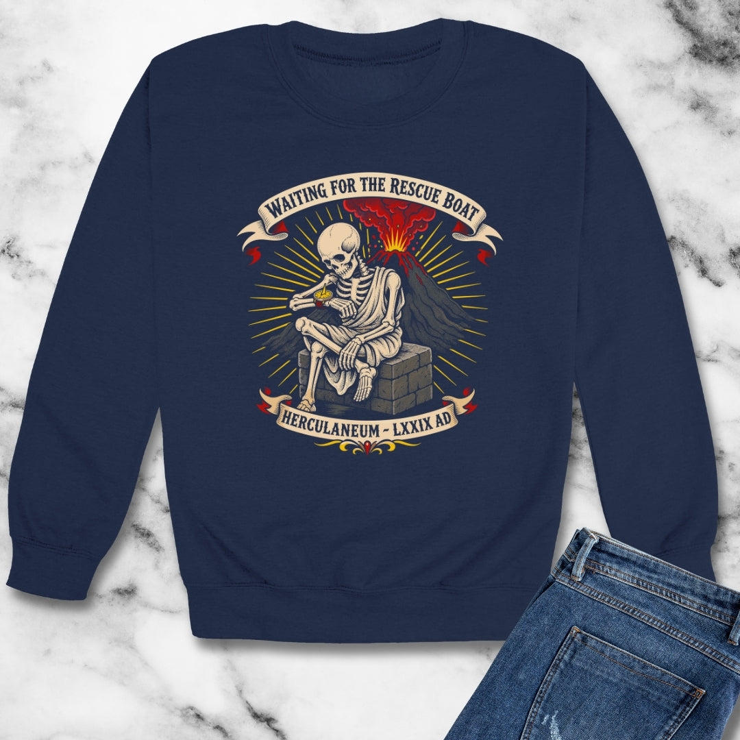 Waiting for Rescue Herculaneum Unisex Heavy Crewneck Sweatshirt