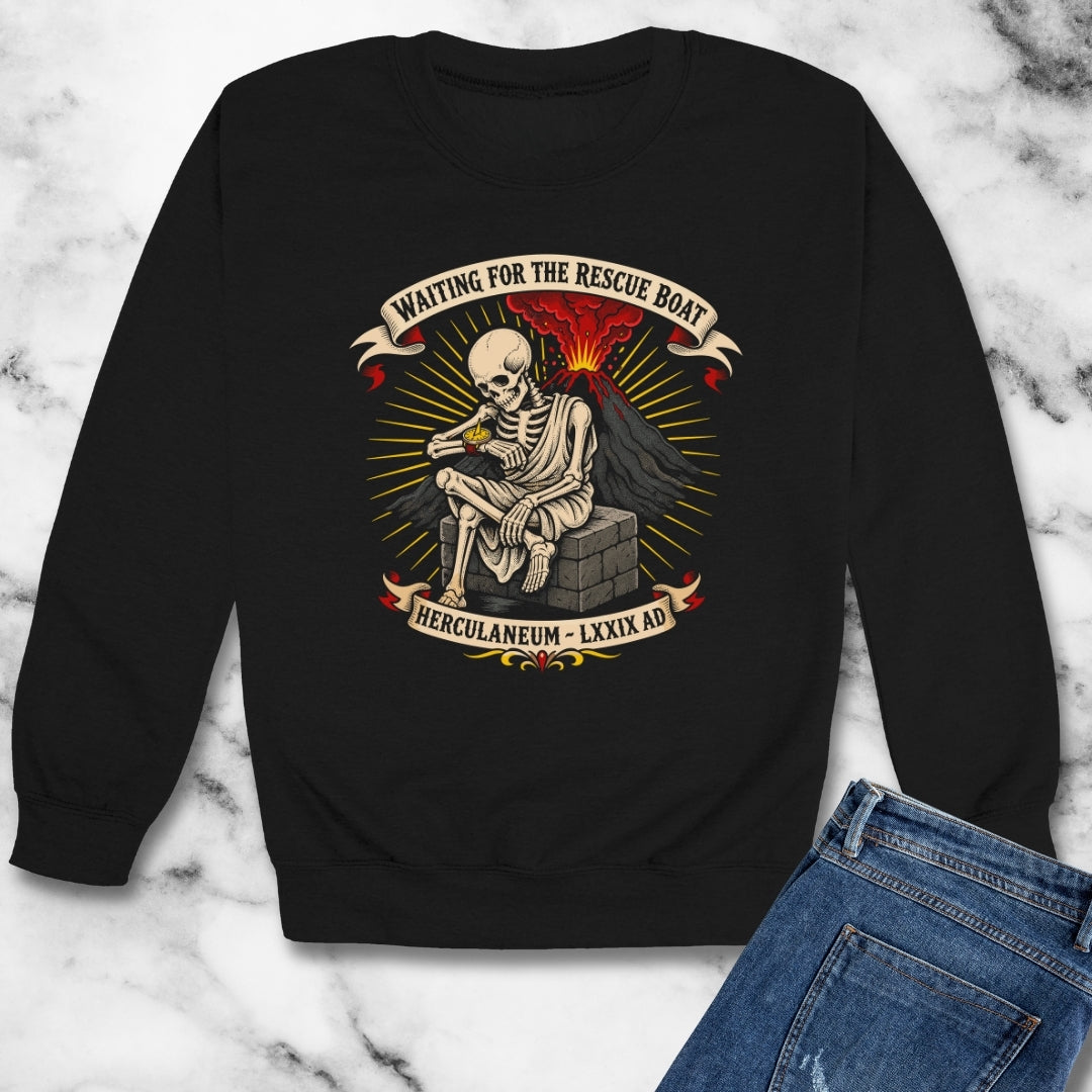 Waiting for Rescue Herculaneum Unisex Heavy Crewneck Sweatshirt