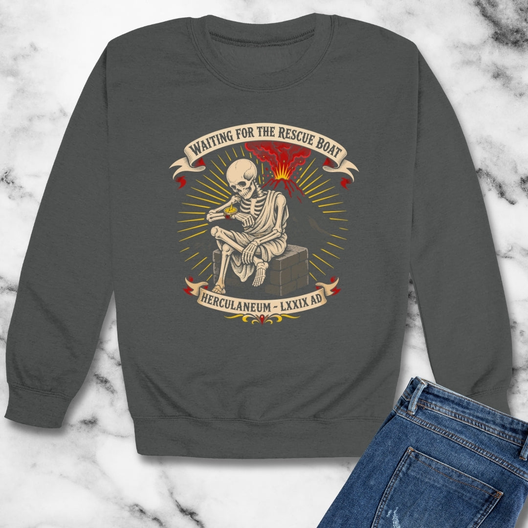 Waiting for Rescue Herculaneum Unisex Heavy Crewneck Sweatshirt