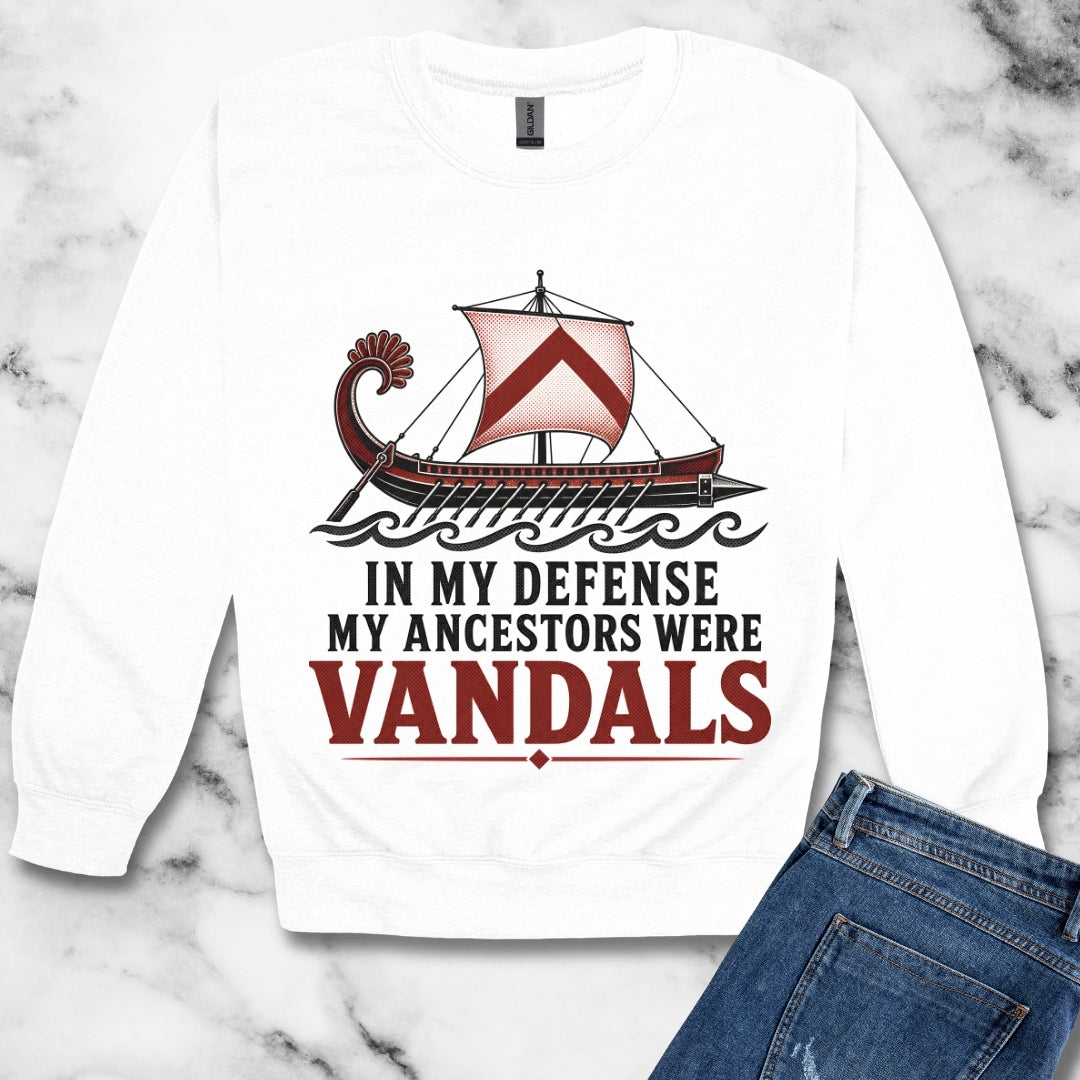 In My Defense My Ancestors Were Vandals Unisex Heavy Crewneck Sweatshirt
