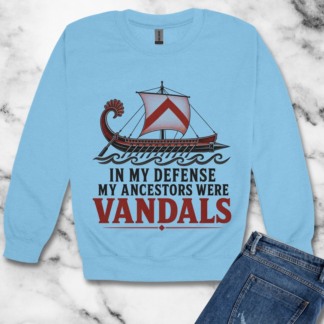 In My Defense My Ancestors Were Vandals Unisex Heavy Crewneck Sweatshirt