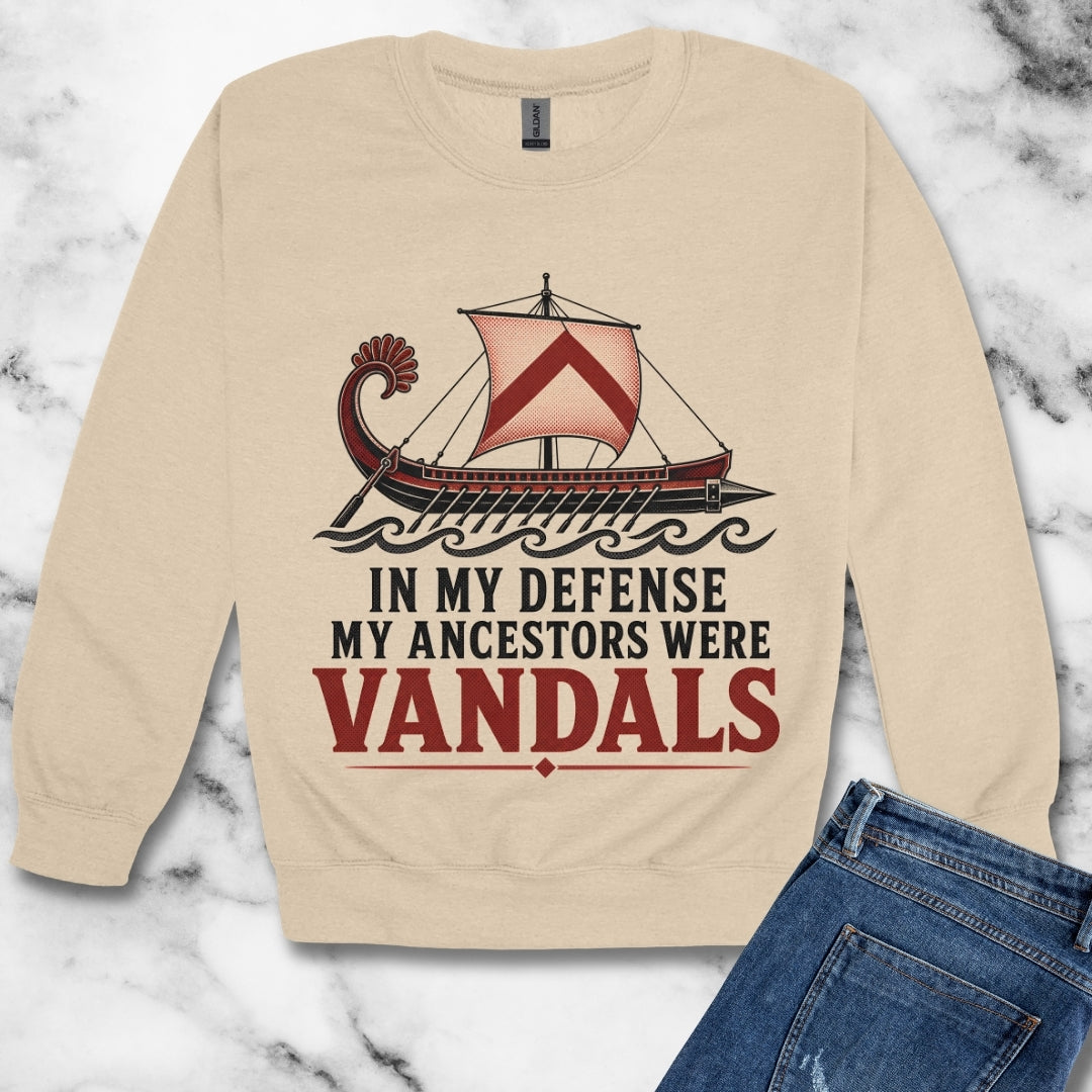 In My Defense My Ancestors Were Vandals Unisex Heavy Crewneck Sweatshirt