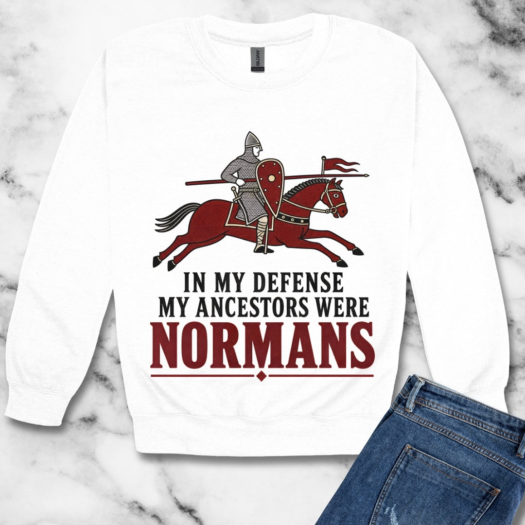 In My Defense My Ancestors Were Normans Unisex Heavy Crewneck Sweatshirt