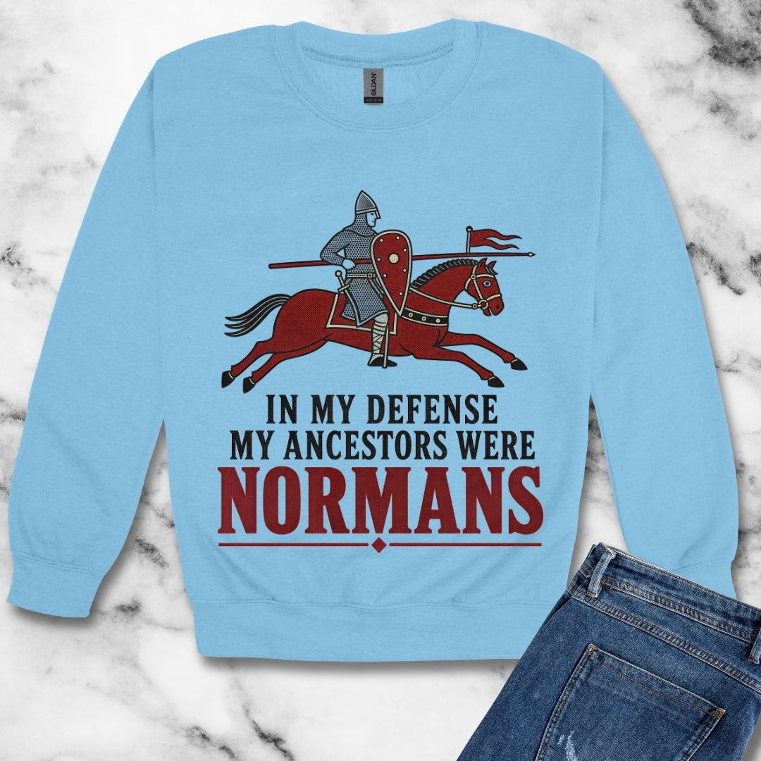 In My Defense My Ancestors Were Normans Unisex Heavy Crewneck Sweatshirt