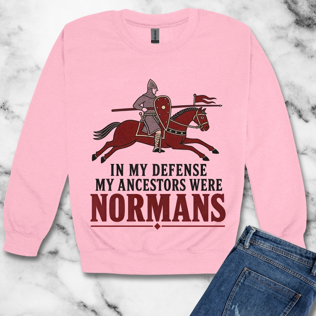 In My Defense My Ancestors Were Normans Unisex Heavy Crewneck Sweatshirt