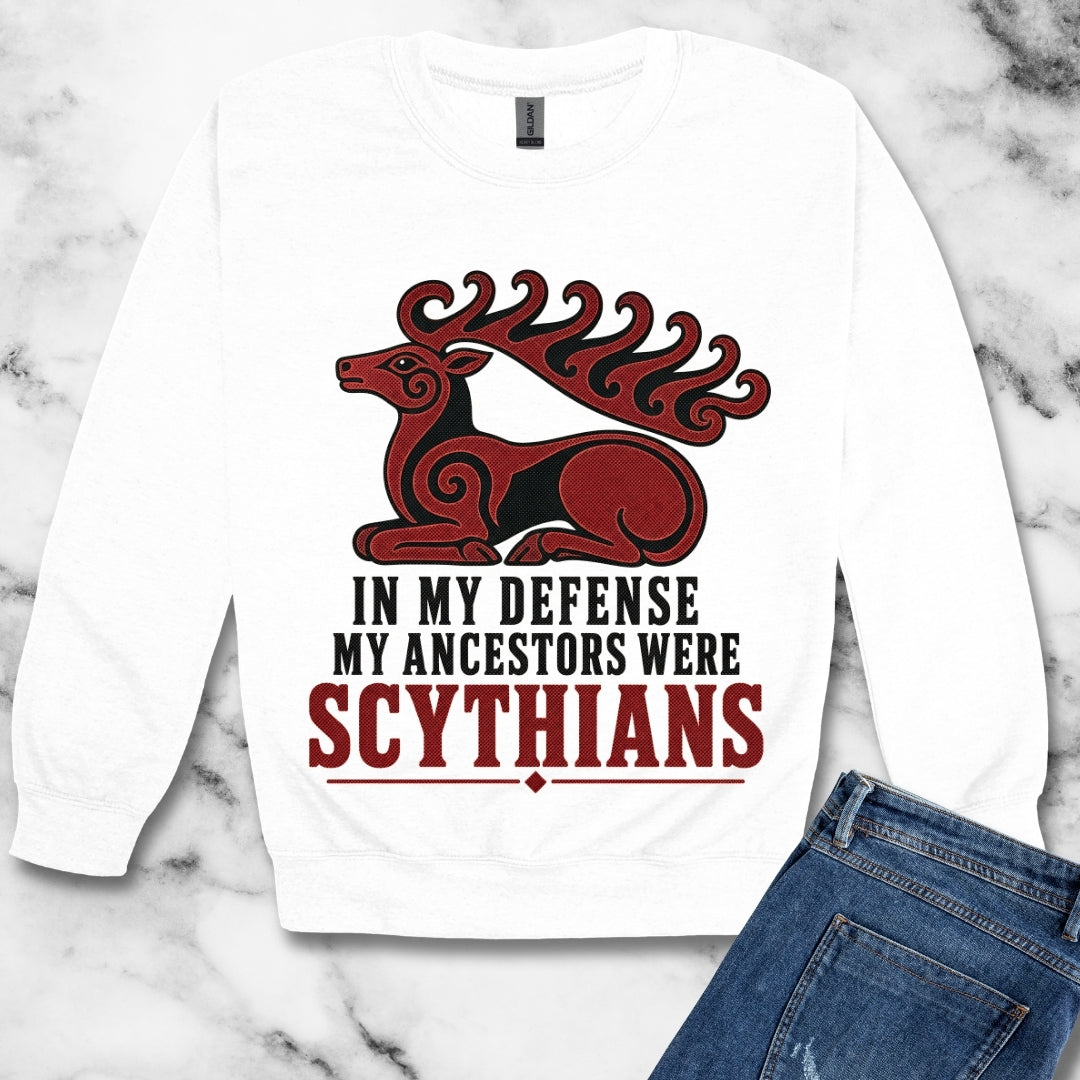 In My Defense My Ancestors Were Scythians Unisex Heavy Crewneck Sweatshirt