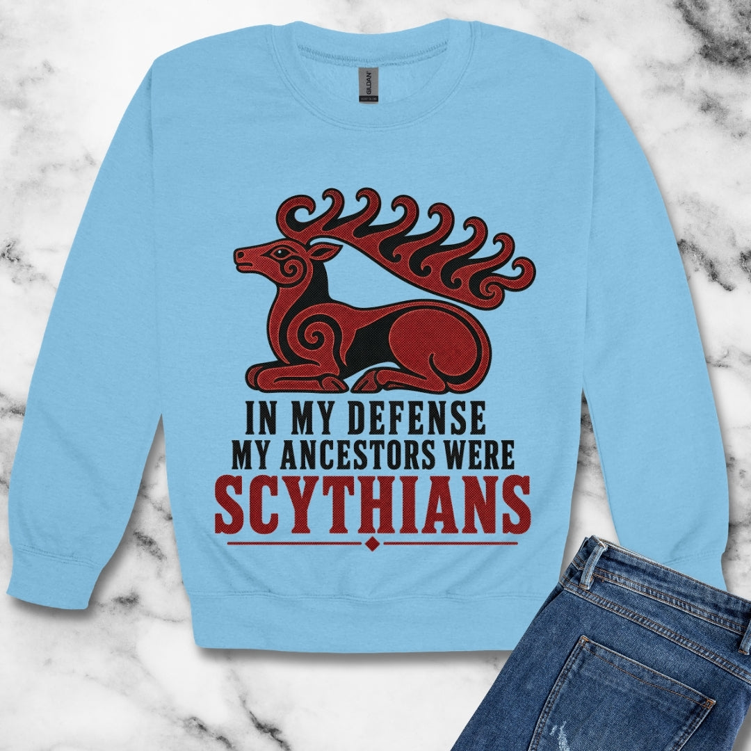 In My Defense My Ancestors Were Scythians Unisex Heavy Crewneck Sweatshirt