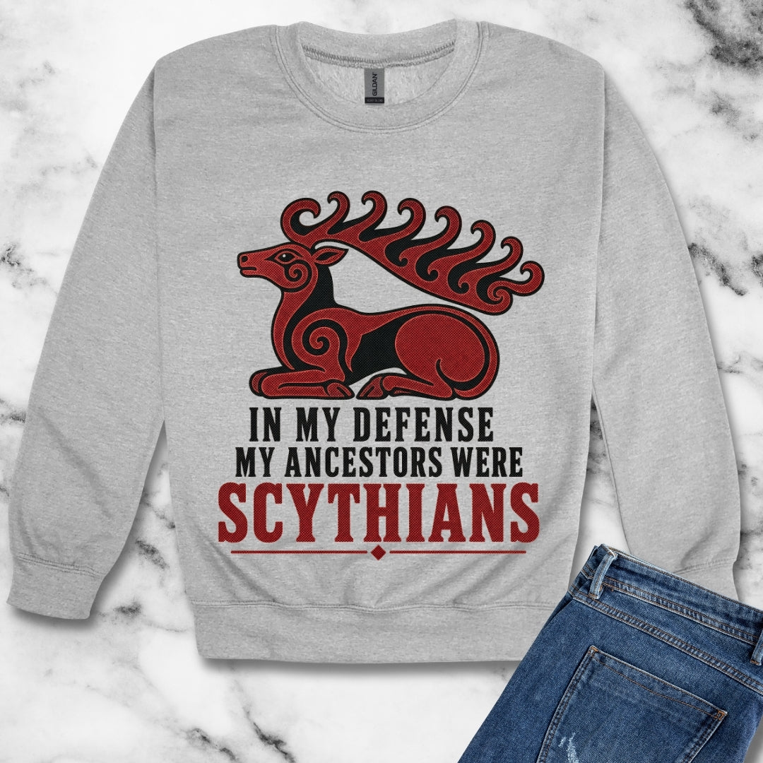 In My Defense My Ancestors Were Scythians Unisex Heavy Crewneck Sweatshirt