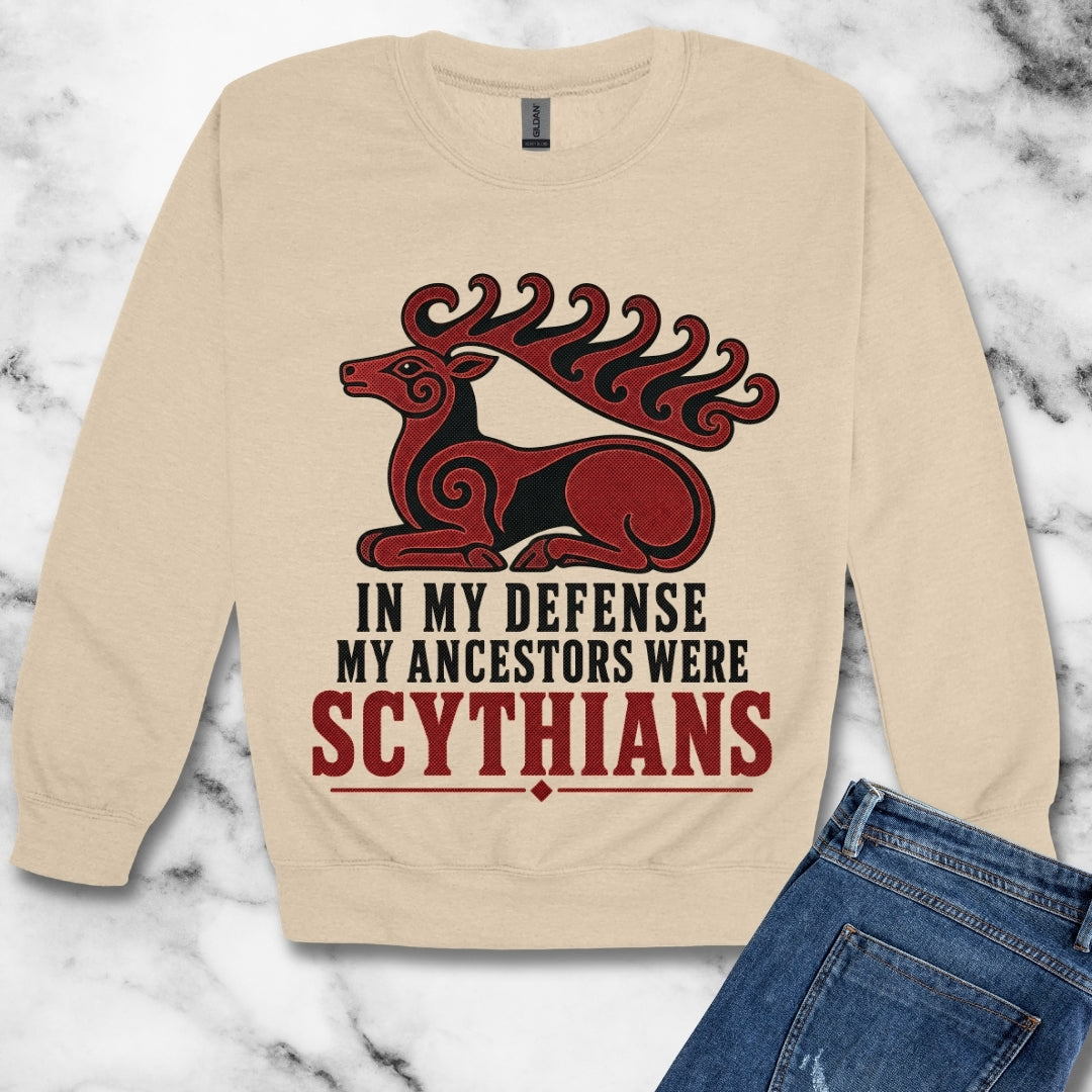 In My Defense My Ancestors Were Scythians Unisex Heavy Crewneck Sweatshirt