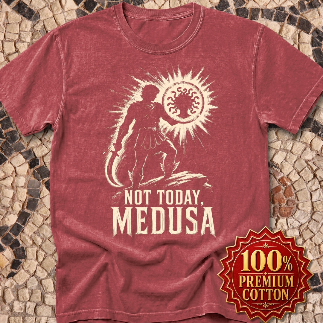 Not Today Medusa Perseus Shield Premium Tee