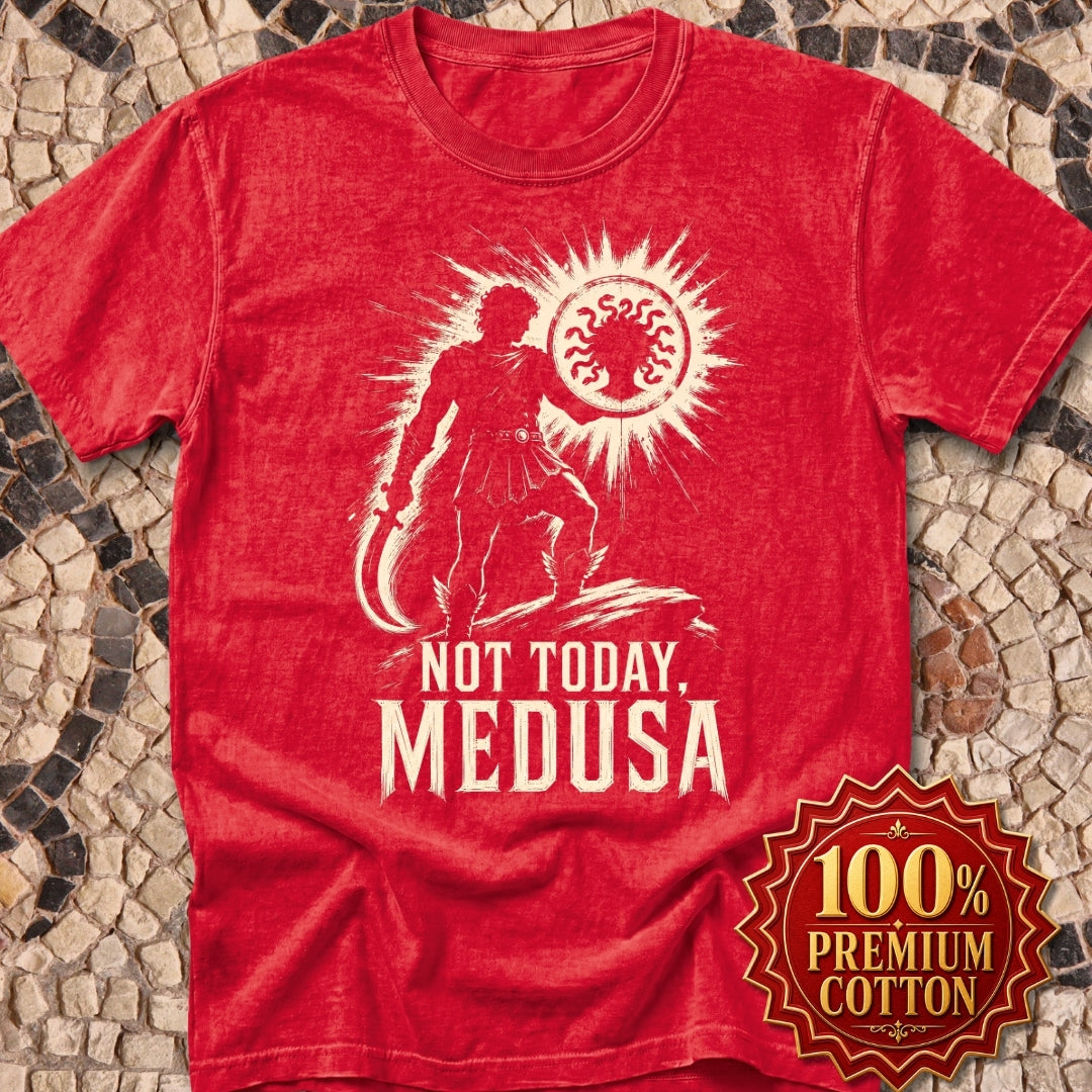 Not Today Medusa Perseus Shield Premium Tee