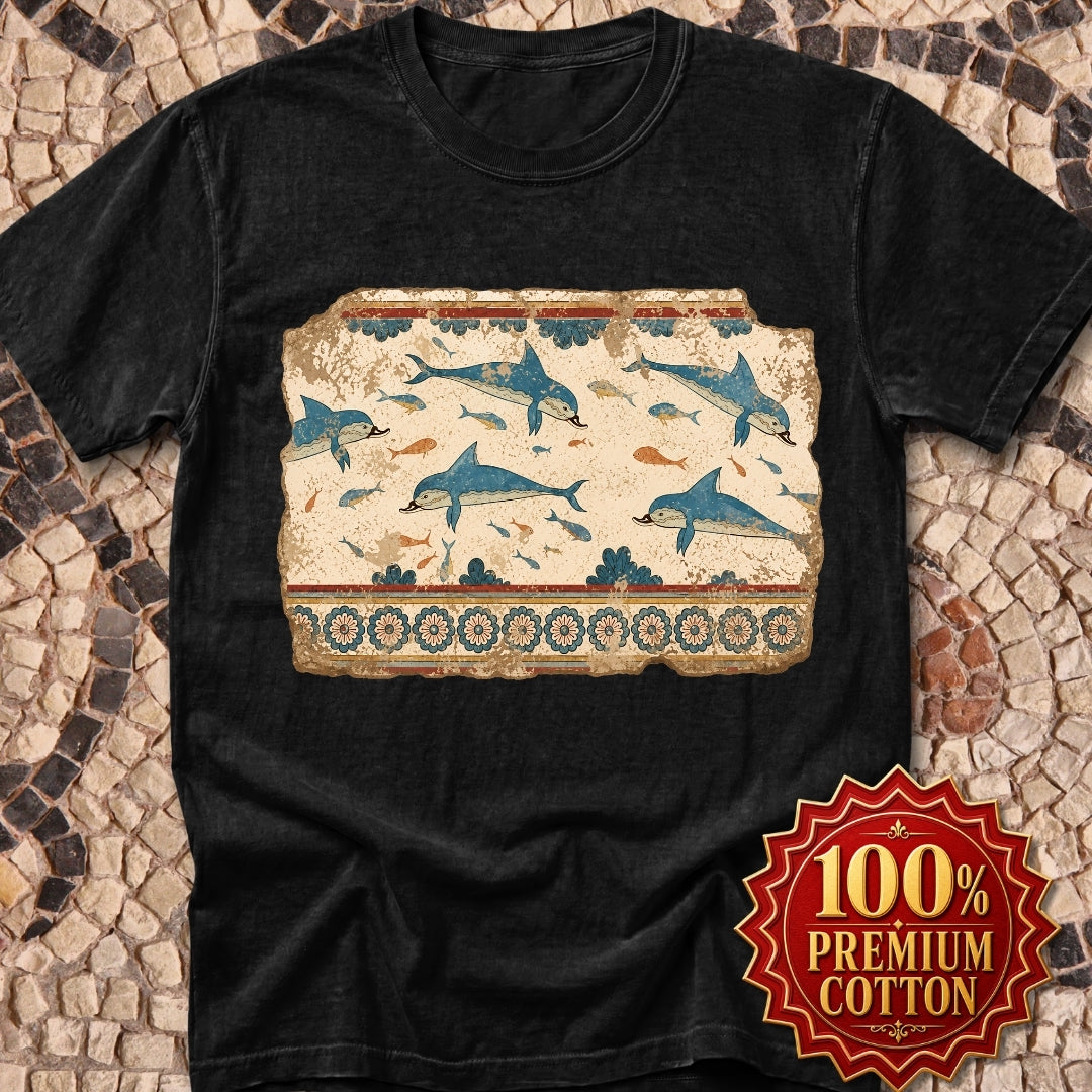 Minoan Dolphin Fresco Fragment Premium Tee