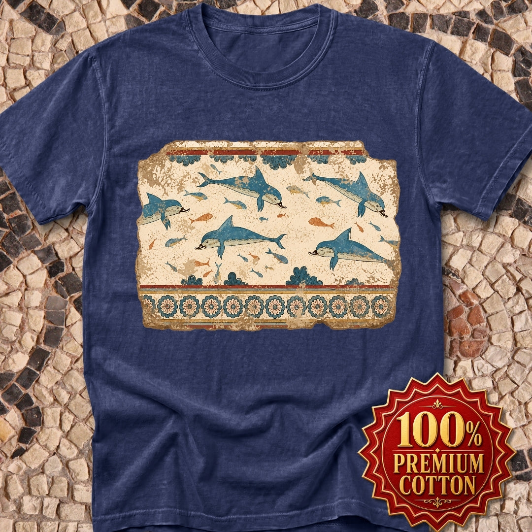 Minoan Dolphin Fresco Fragment Premium Tee