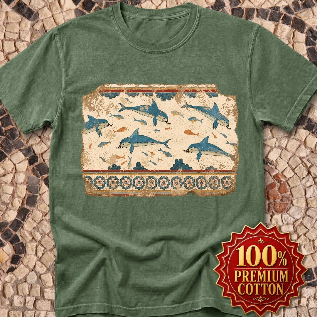 Minoan Dolphin Fresco Fragment Premium Tee