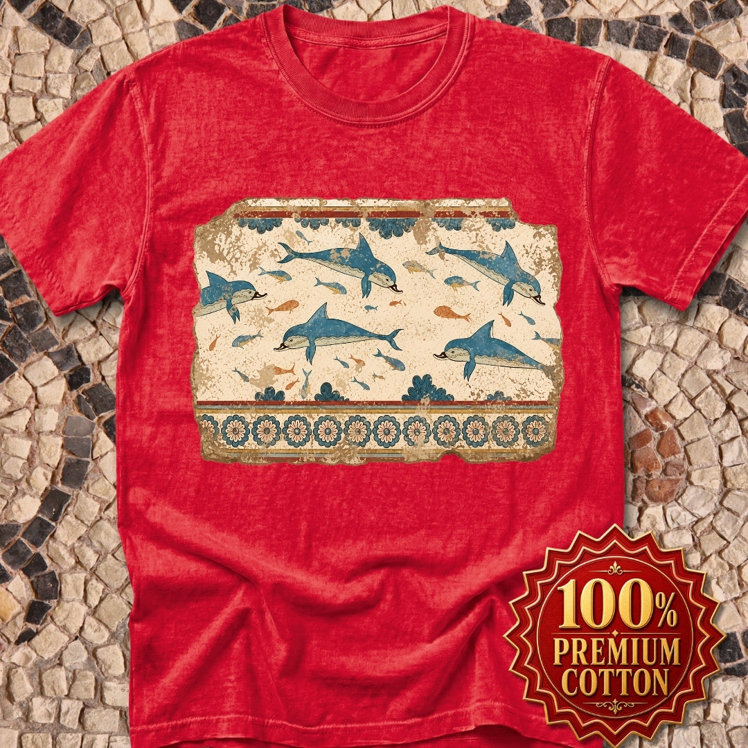 Minoan Dolphin Fresco Fragment Premium Tee