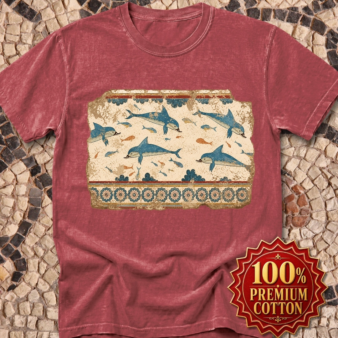 Minoan Dolphin Fresco Fragment Premium Tee