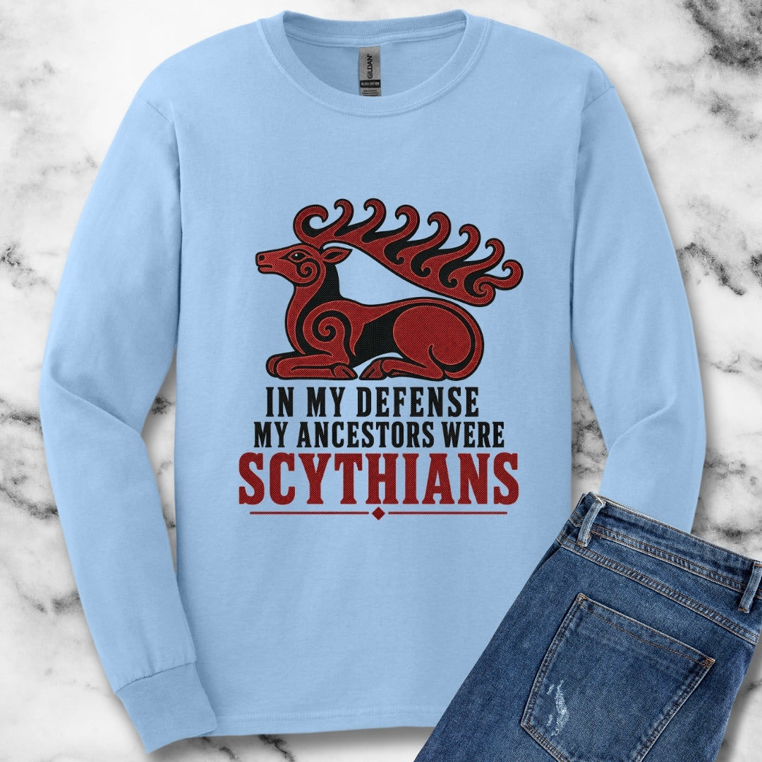 In My Defense My Ancestors Were Scythians Unisex Long Sleeve Tee