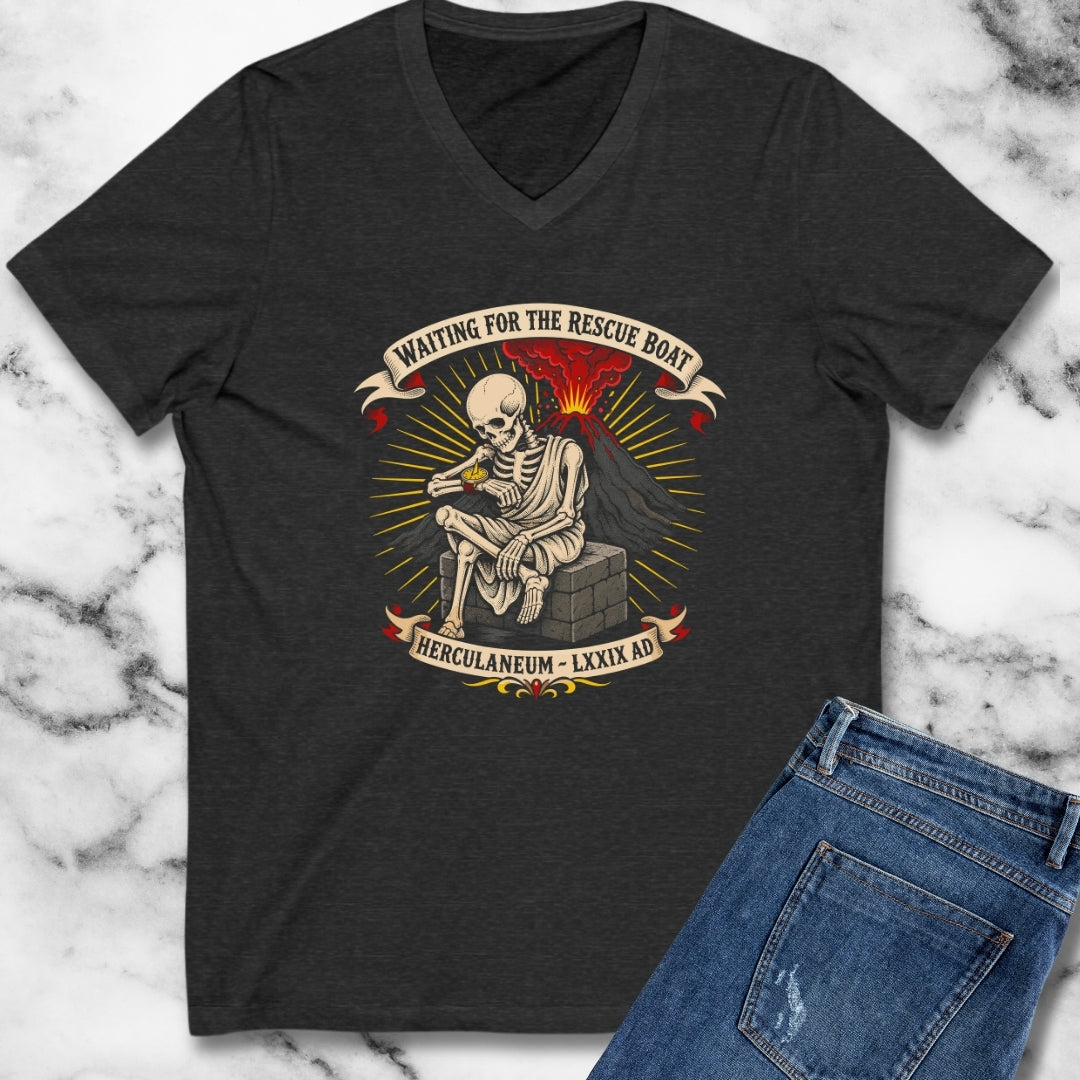 Waiting for Rescue Herculaneum V-Neck
