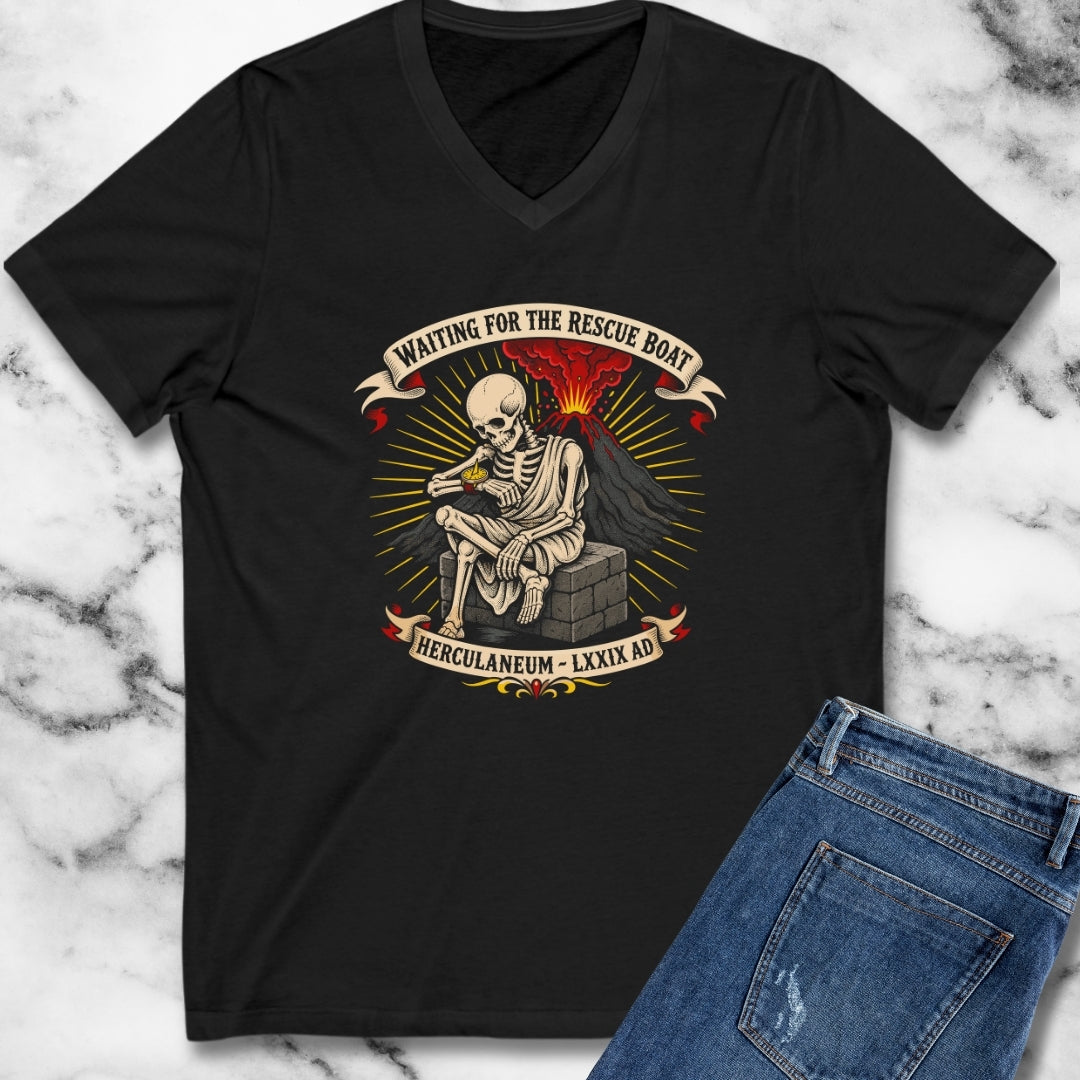 Waiting for Rescue Herculaneum V-Neck