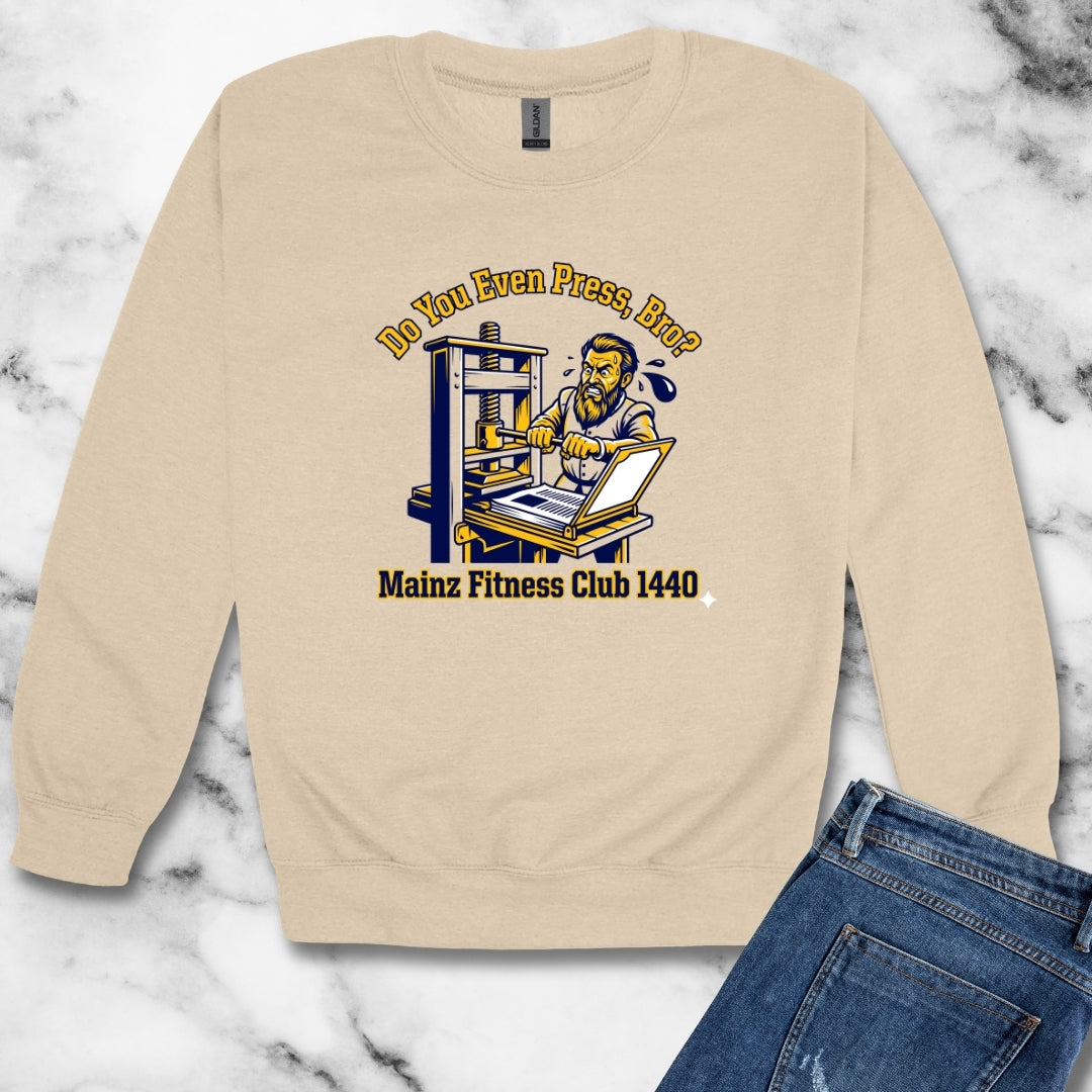 Gutenberg Fitness Club Unisex Heavy Crewneck Sweatshirt