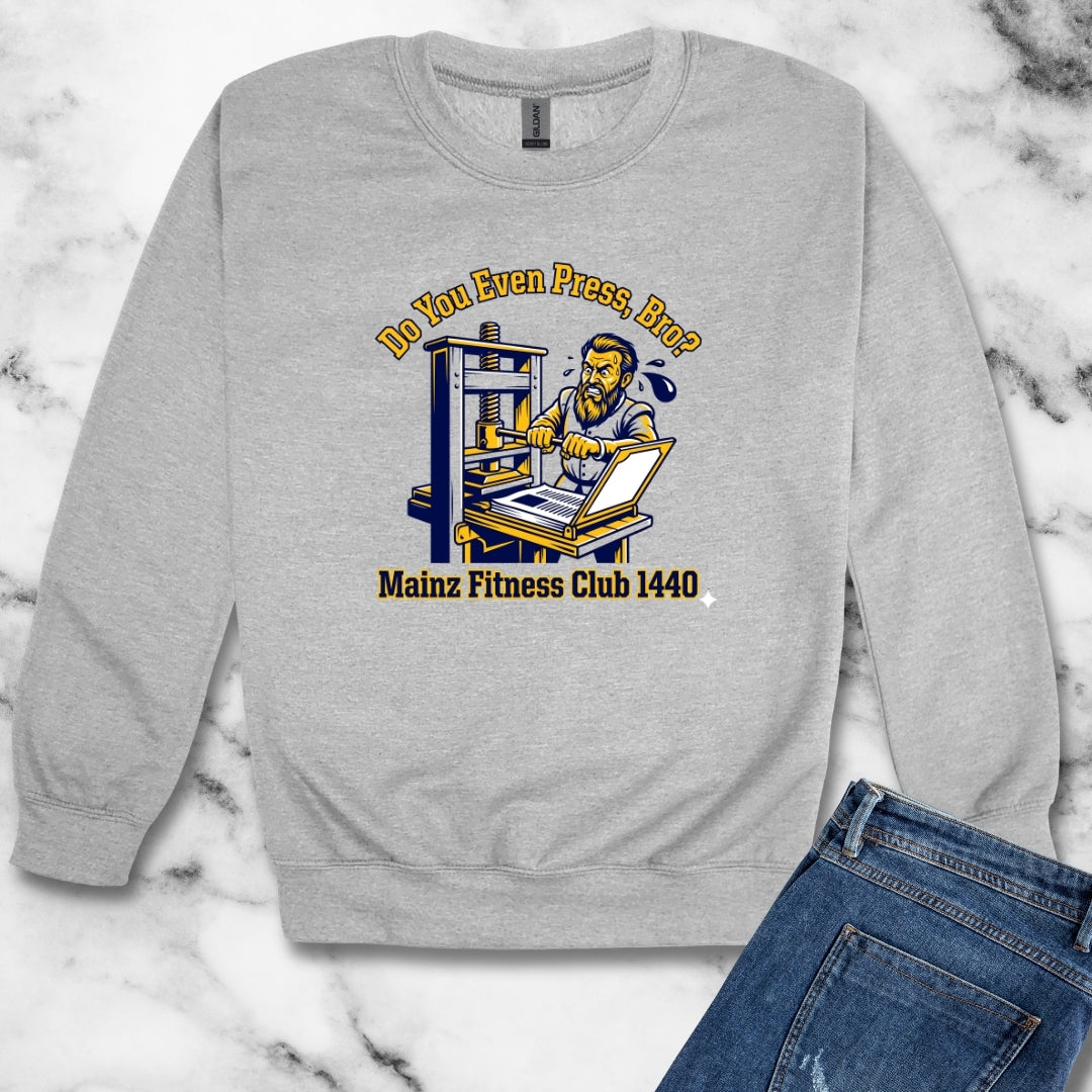 Gutenberg Fitness Club Unisex Heavy Crewneck Sweatshirt
