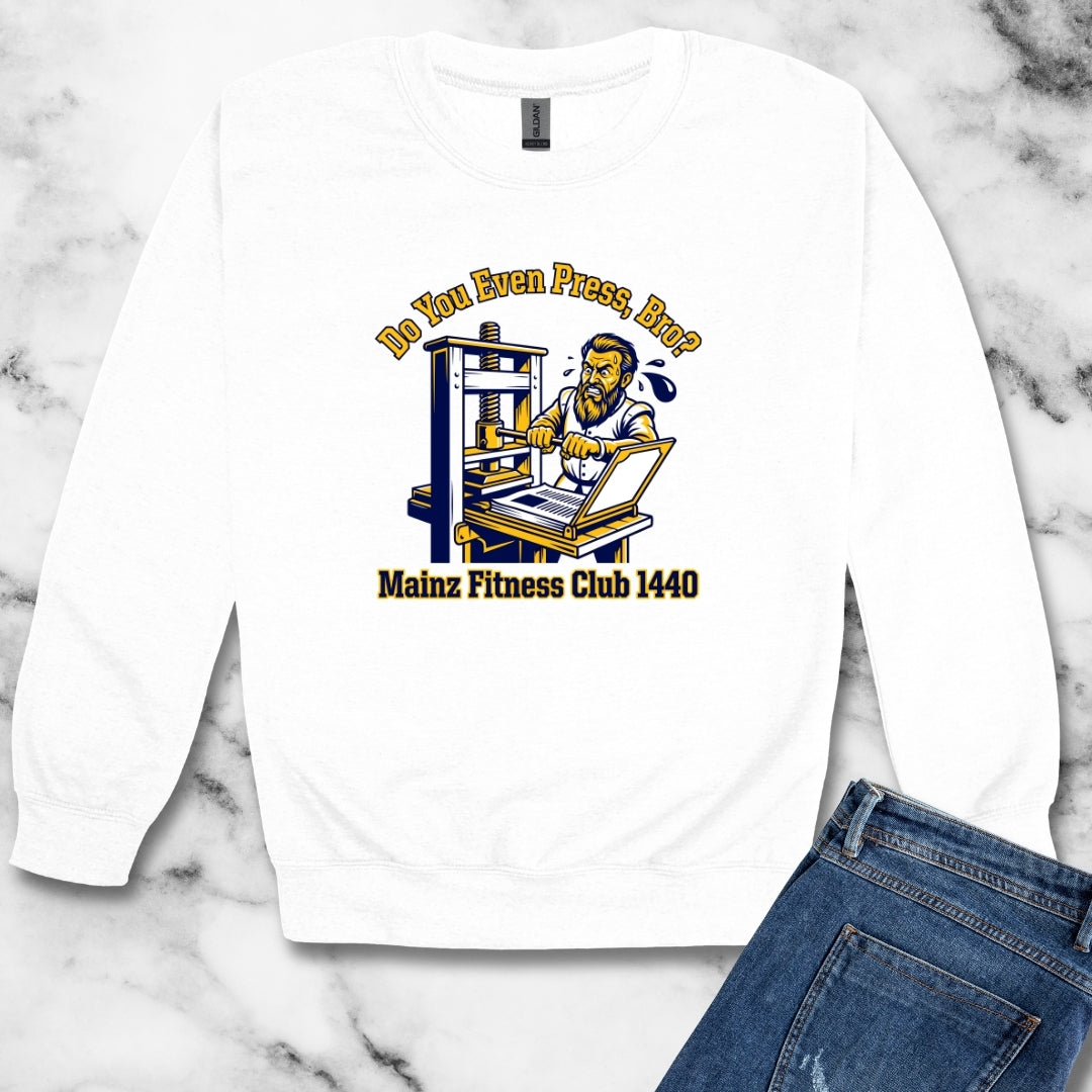 Gutenberg Fitness Club Unisex Heavy Crewneck Sweatshirt
