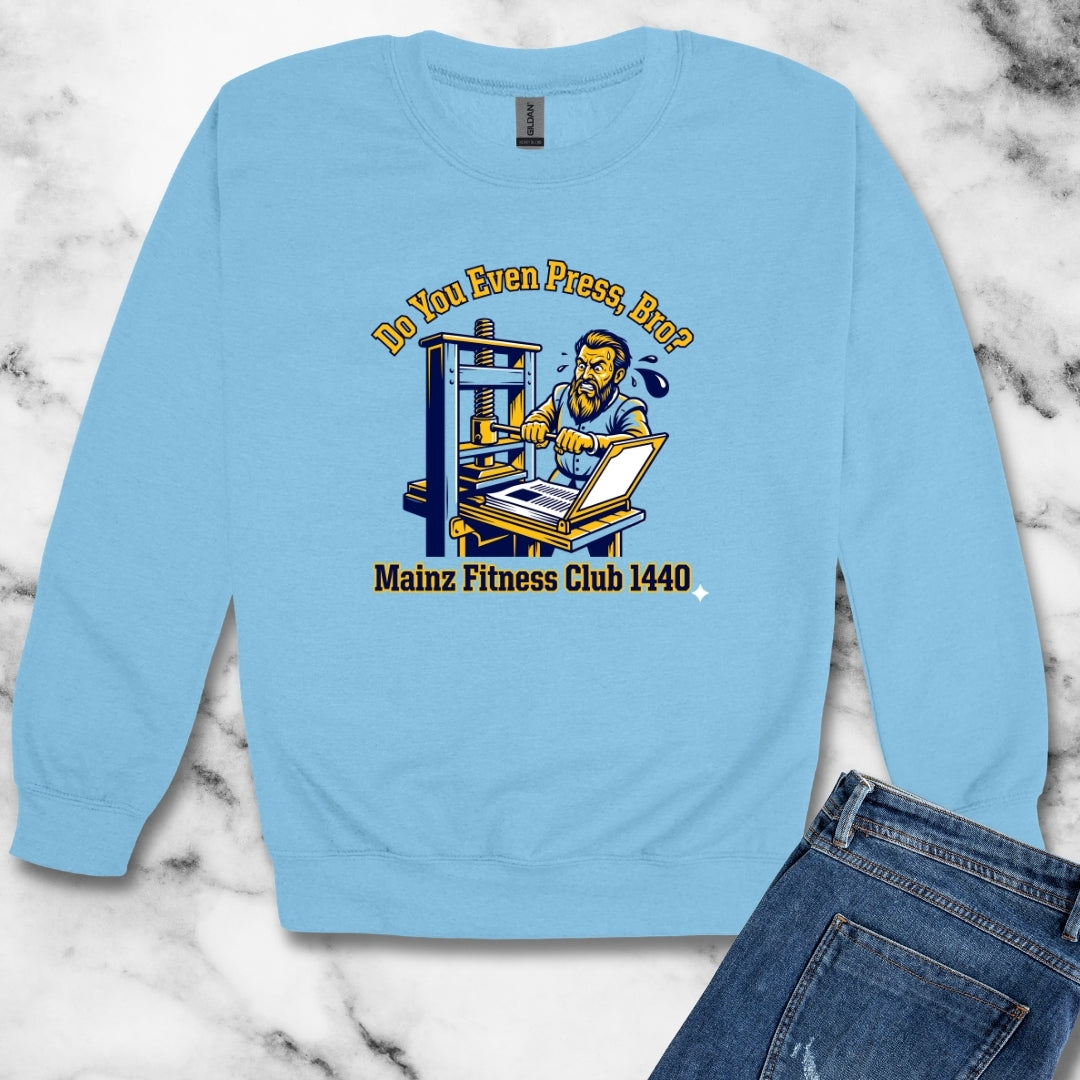 Gutenberg Fitness Club Unisex Heavy Crewneck Sweatshirt