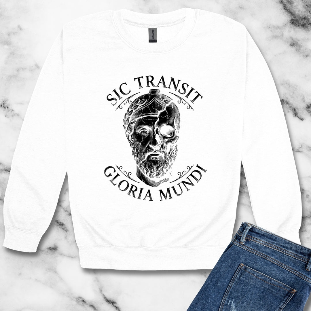 Sic Transit Gloria Skull Unisex Heavy Crewneck Sweatshirt