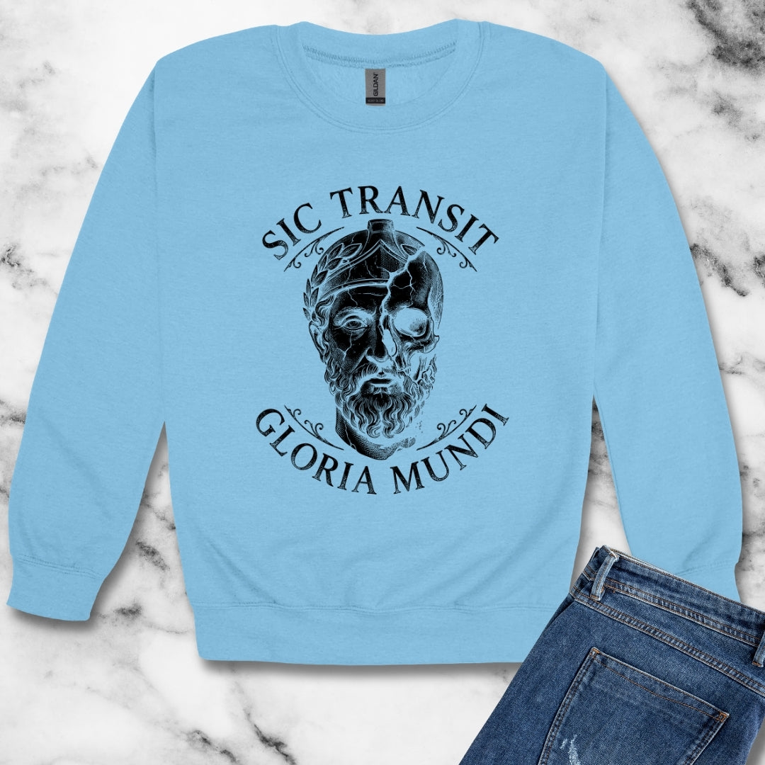 Sic Transit Gloria Skull Unisex Heavy Crewneck Sweatshirt