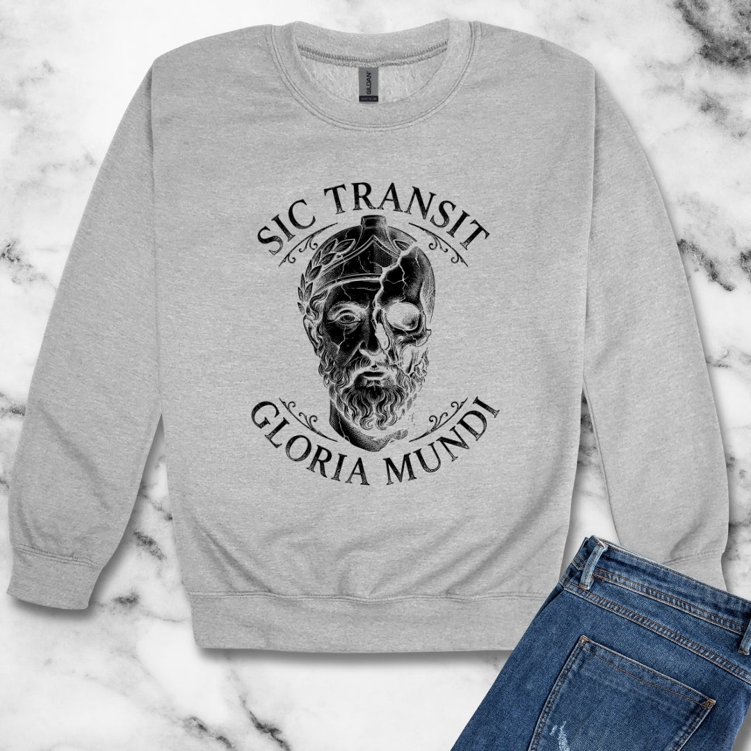 Sic Transit Gloria Skull Unisex Heavy Crewneck Sweatshirt