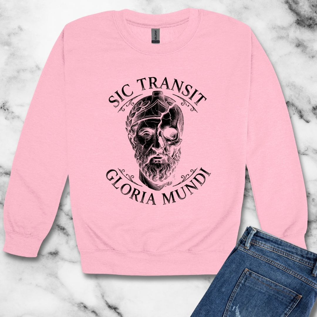 Sic Transit Gloria Skull Unisex Heavy Crewneck Sweatshirt
