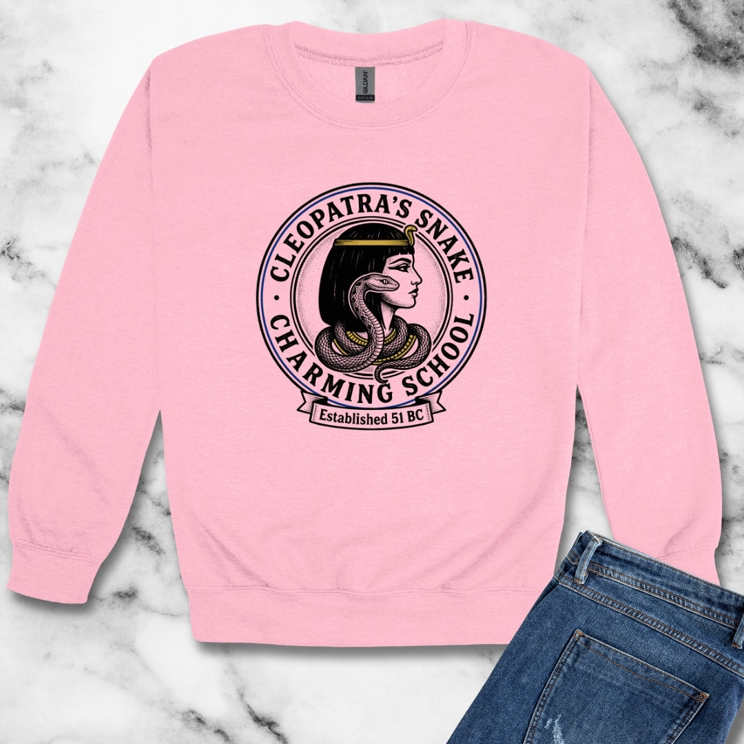 Cleopatra's Snake Charming School Unisex Heavy Crewneck Sweatshirt
