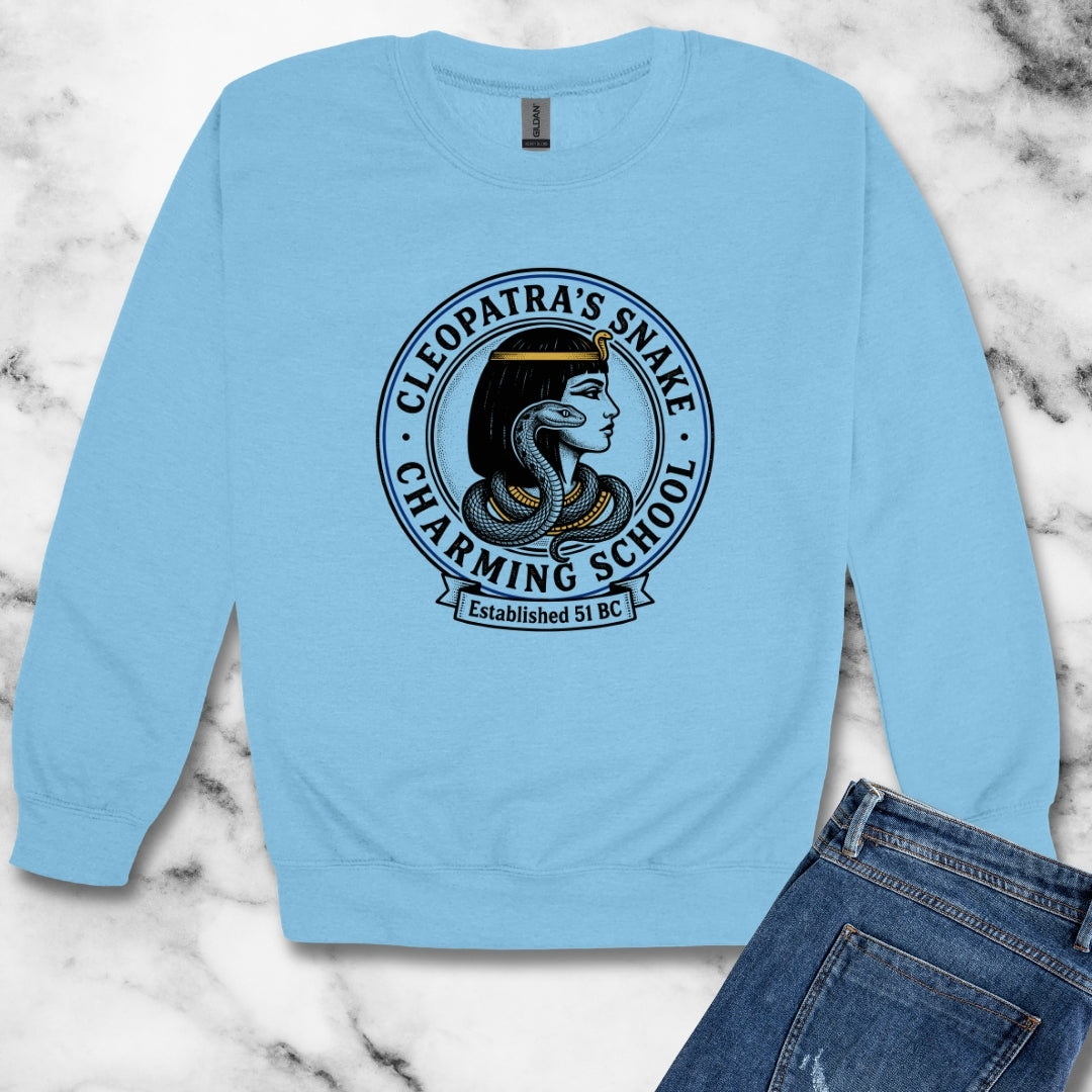 Cleopatra's Snake Charming School Unisex Heavy Crewneck Sweatshirt