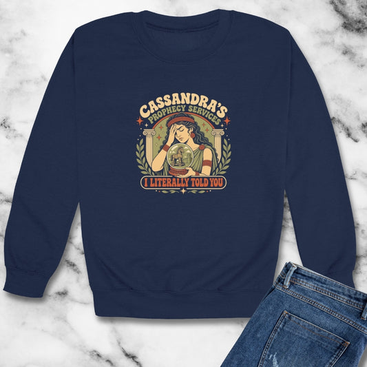 Cassandra's Prophecy Services Unisex Heavy Crewneck Sweatshirt