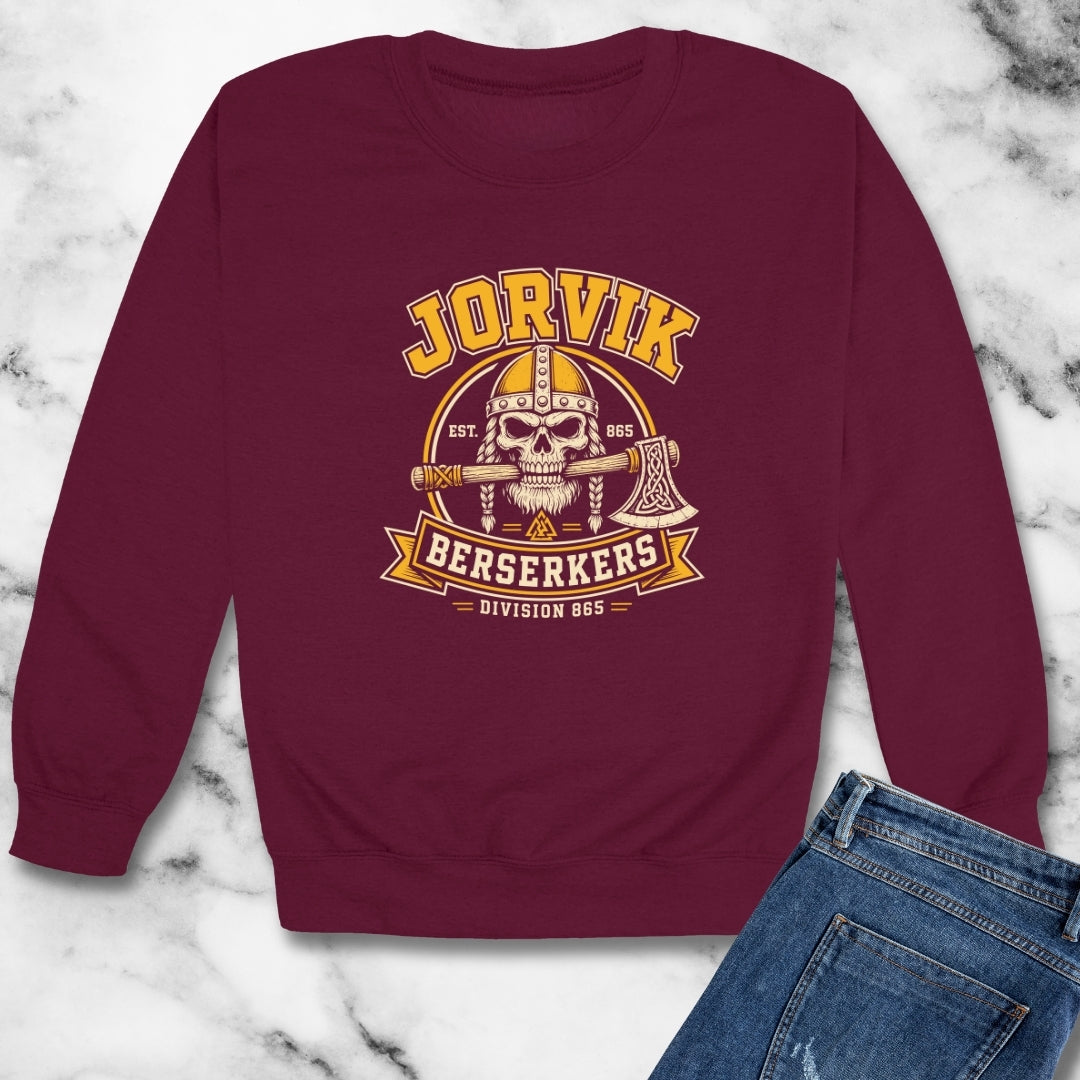 Jorvik Berserker Unisex Heavy Crewneck Sweatshirt