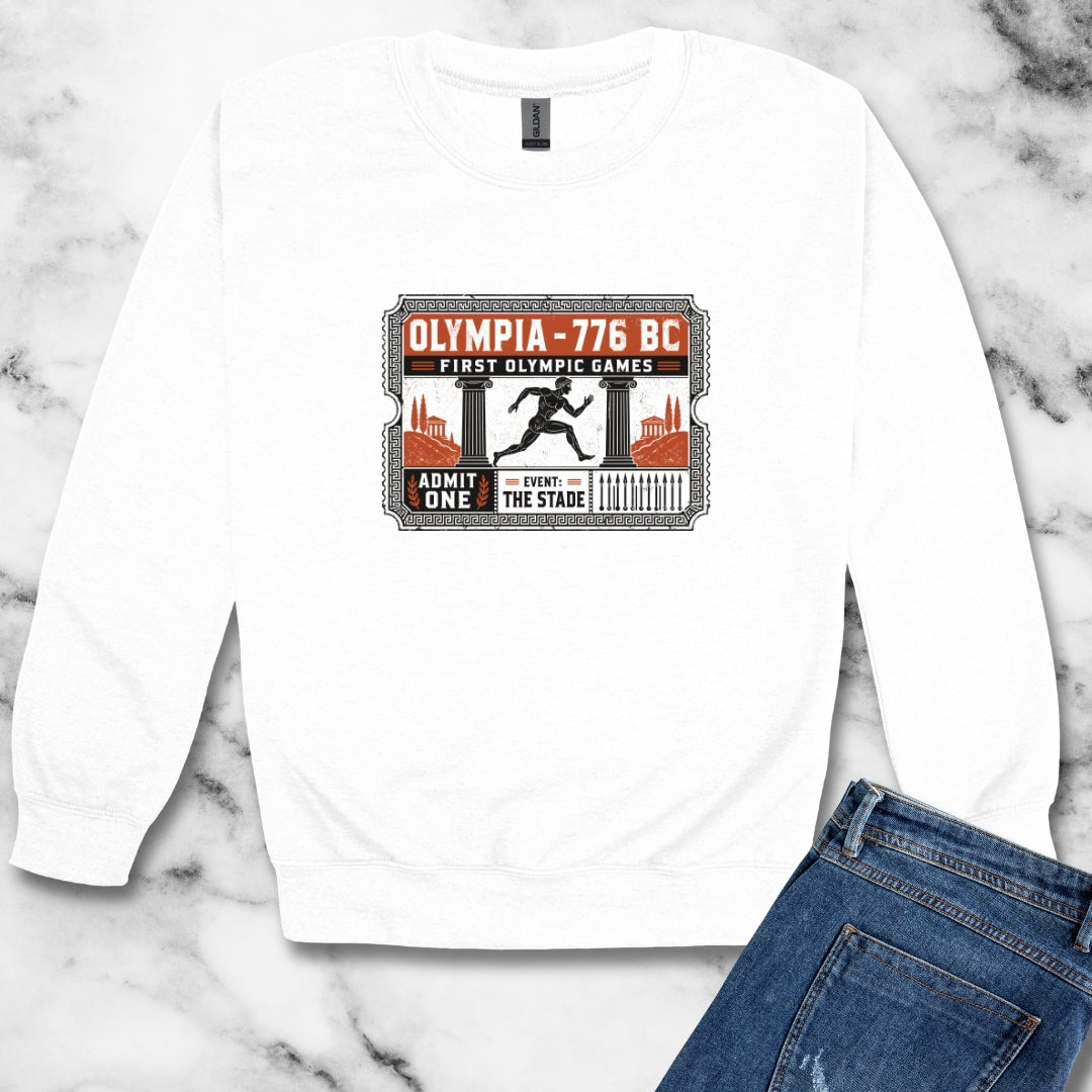 First Greek Olympics Ticket Unisex Heavy Crewneck Sweatshirt