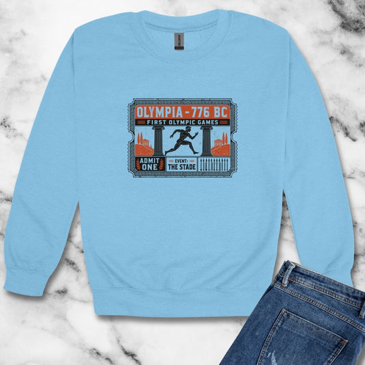First Greek Olympics Ticket Unisex Heavy Crewneck Sweatshirt