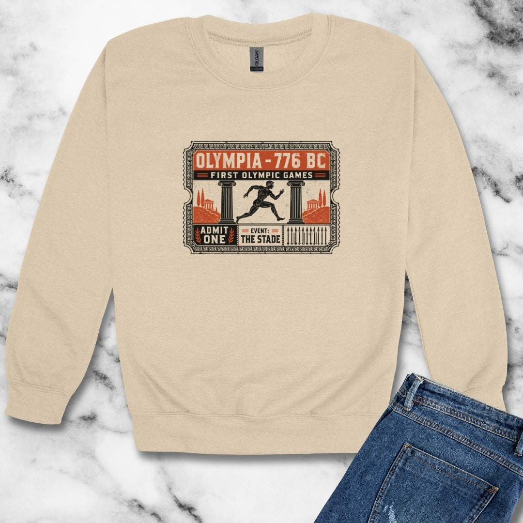 First Greek Olympics Ticket Unisex Heavy Crewneck Sweatshirt