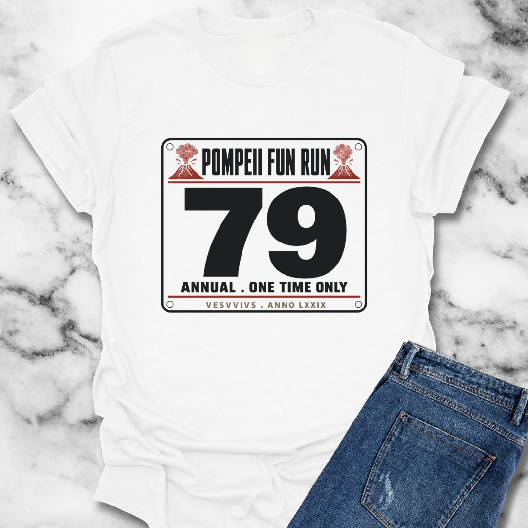 Pompeii Fun Run Race Bib T-Shirt